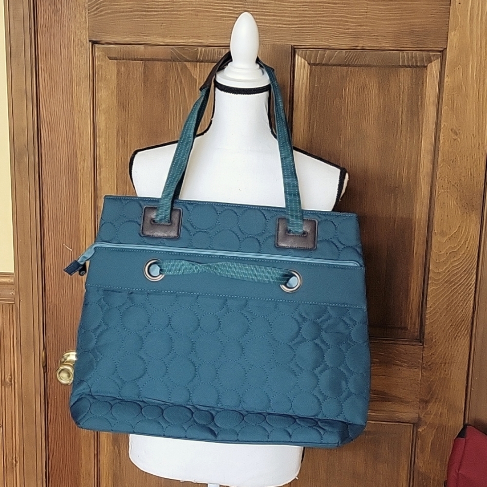 Thirty-one tote 2 in 1 bag blue-green color